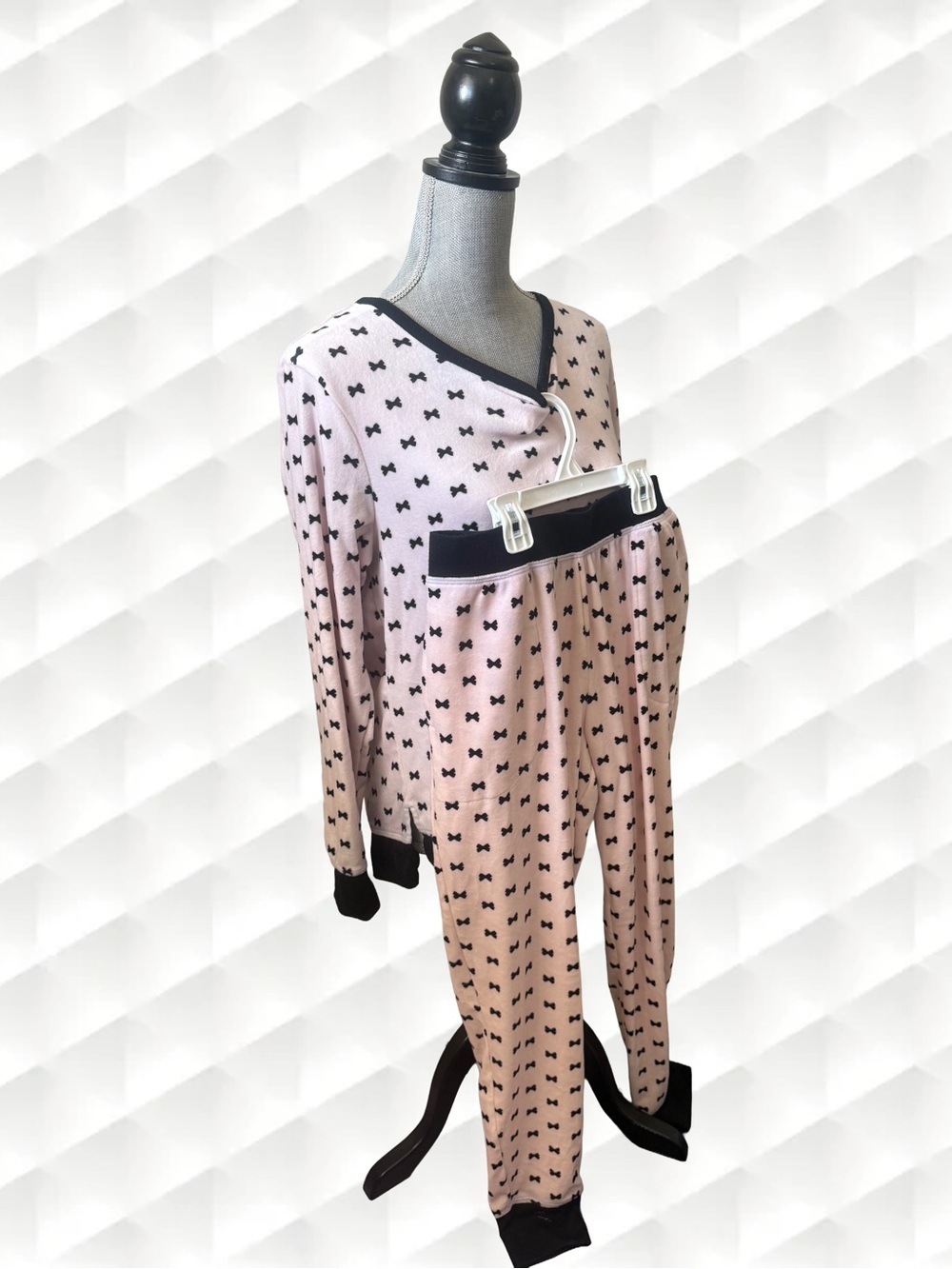 KATE SPADE Iconic Bow Print Casual Pajama 2 PC Set